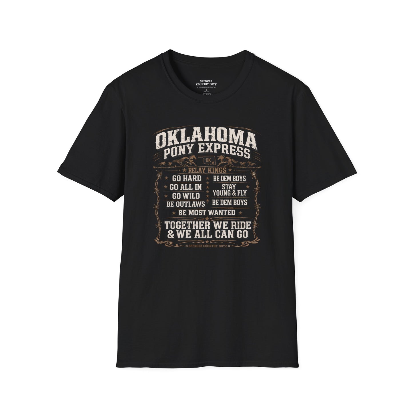 Oklahoma Pony Express Relay Kings Roster Shirt – Team Roster– Pony Express Inspired Apparel
