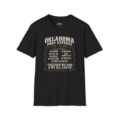 Oklahoma Pony Express Relay Kings Roster Shirt – Team Roster– Pony Express Inspired Apparel