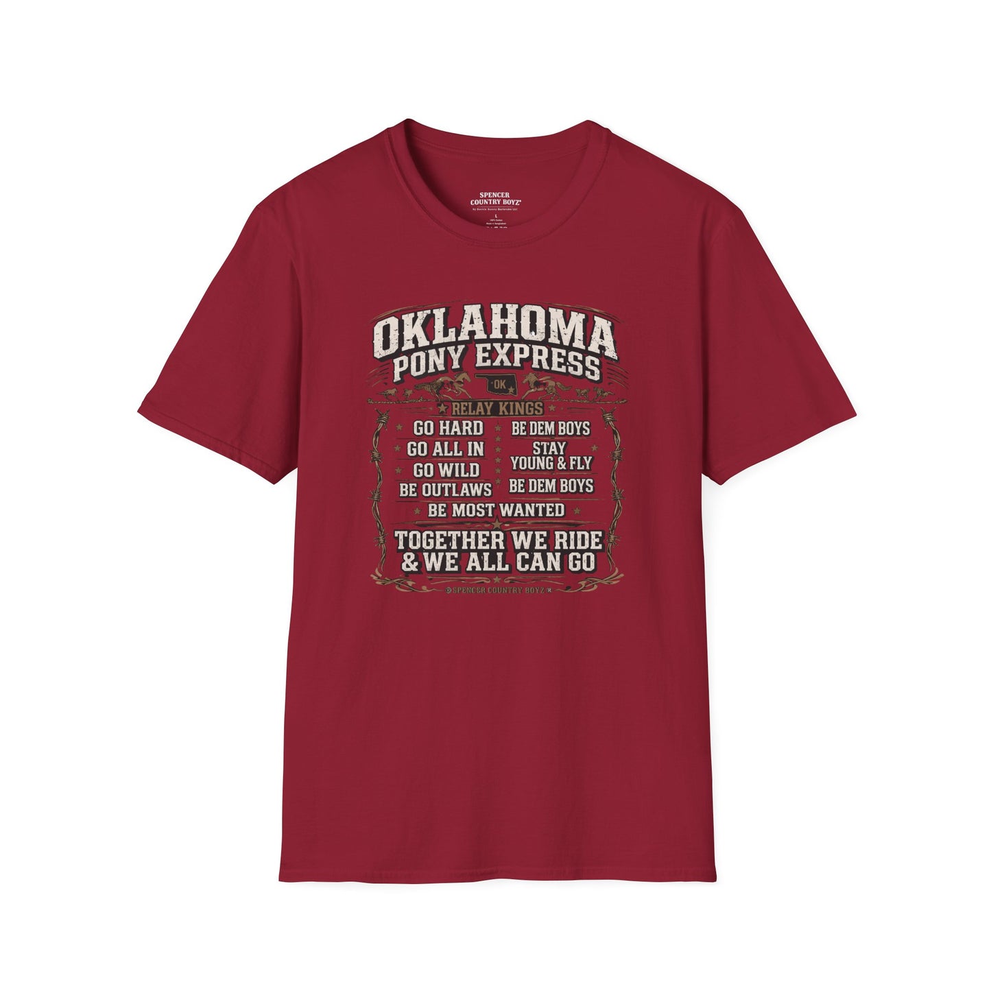 Oklahoma Pony Express Relay Kings Roster Shirt – Team Roster– Pony Express Inspired Apparel