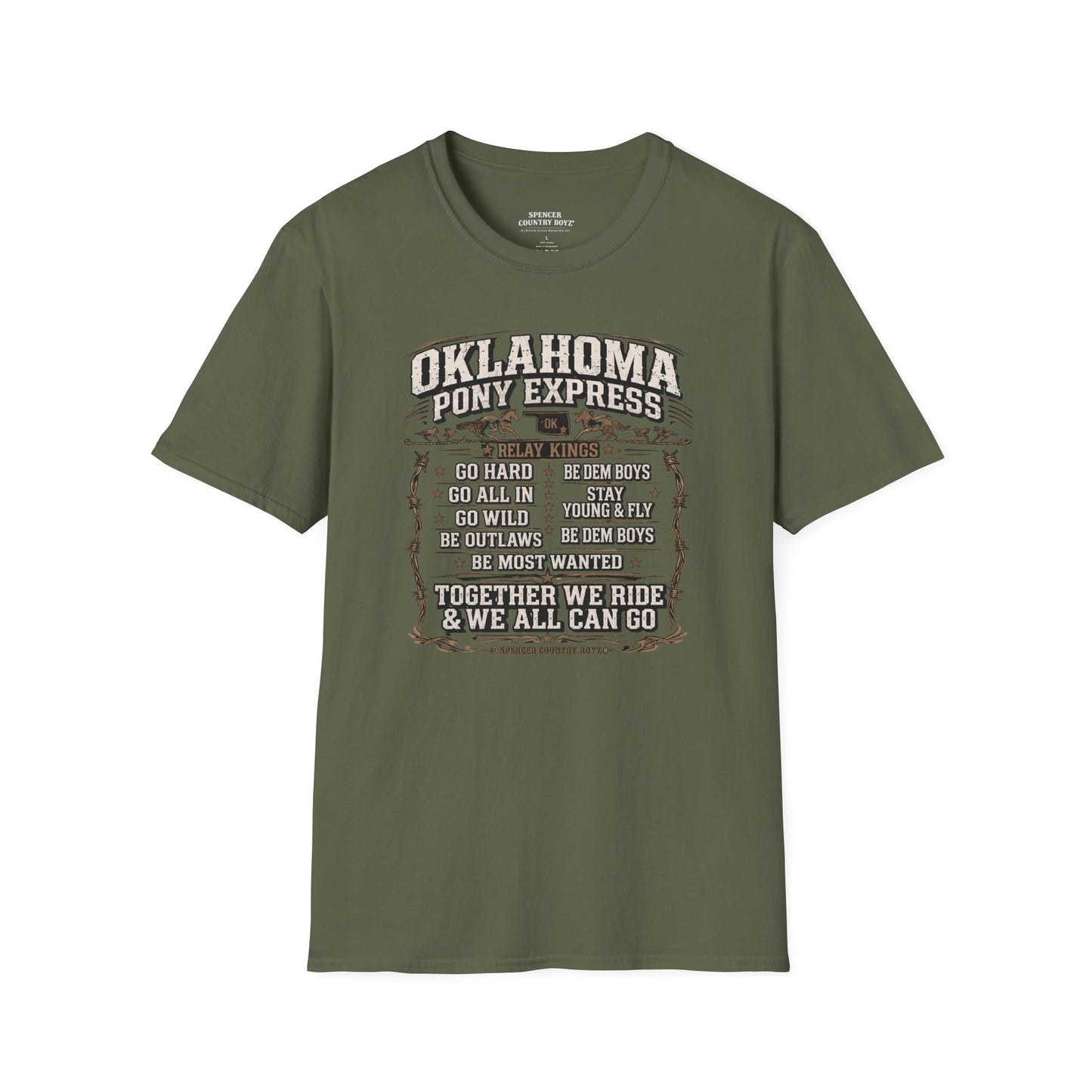 Oklahoma Pony Express Relay Kings Roster Shirt – Team Roster– Pony Express Inspired Apparel