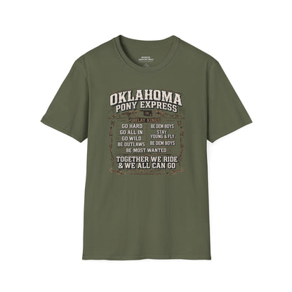Oklahoma Pony Express Relay Kings Roster Shirt – Team Roster– Pony Express Inspired Apparel